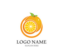 Orange logo design vector icon illustration design