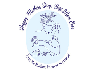 Happy Mother's Day Art Line Illustration preview picture