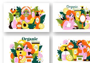 10 Organic Skin Care Illustration