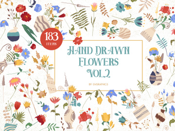 Hand Drawn Flowers Vector Illustrations Vol. 2 preview picture