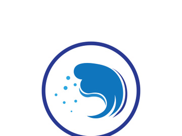 Ocean water wave wave logo design. preview picture