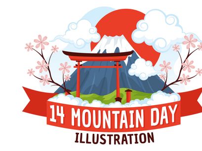 14 Mountain Day in Japan Illustration