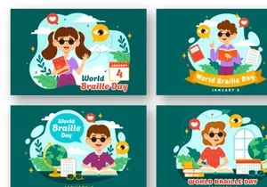 12 World Braille Day Illustration