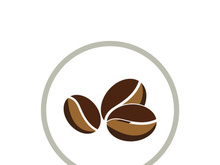 coffee bean icon vector illustration template