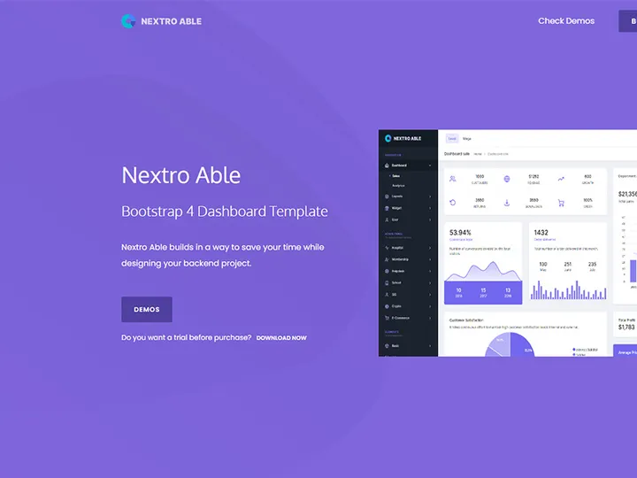 Nextro Able Bootstrap Admin Template preview picture
