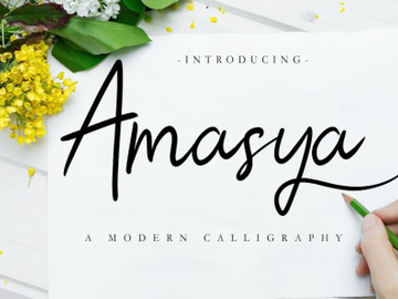 AMASYA - MODERN CALLIGRAPHY FREE FONT preview picture