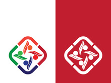 Community logo business template and icon people vector