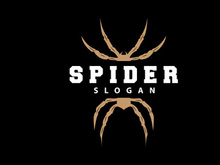Spider Logo, Insect Animal Vector, Premium Vintage Design