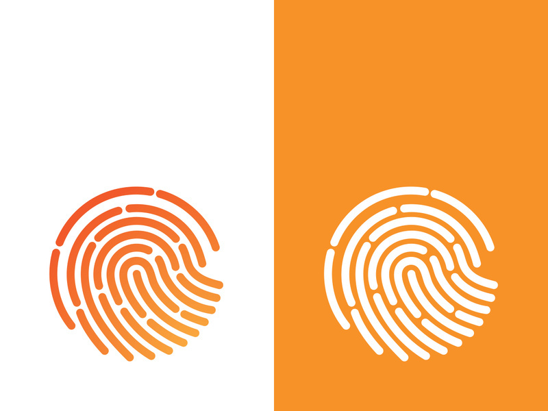 Fingerprint logo vector illustration icon template design