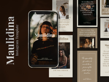 Maulidina Writer Instagram Template preview picture