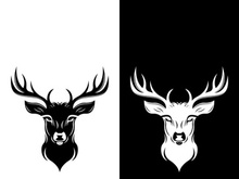 Deer logo template vector icon illustration design