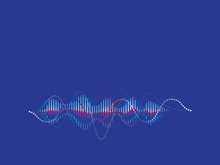 Sound waves logo background modern music vector image
