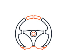 Steering Wheel vector image logo