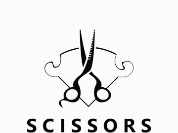 Scissors Logo Design Icon Template. Modern simple design. barbers tools and barbershop. Vector Illustration preview picture