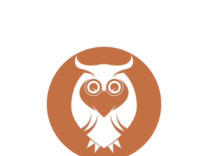 Owl logo icon design animal and simple business abstract vector