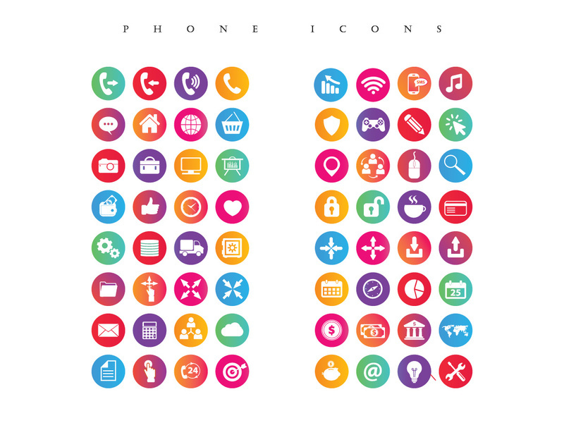 Mobile and Phone Icon set
