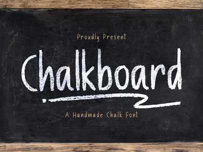 Chalk Board - A Handmade Chalk Font