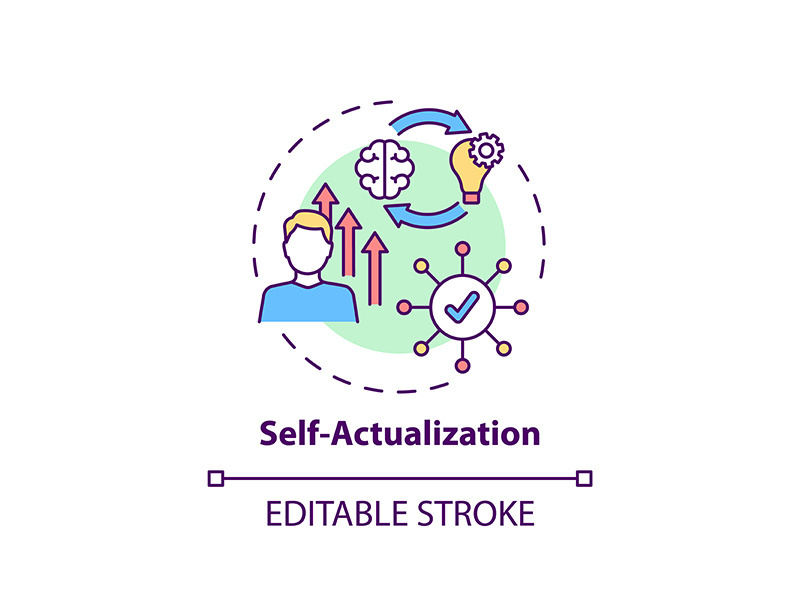 Self actualization concept icon