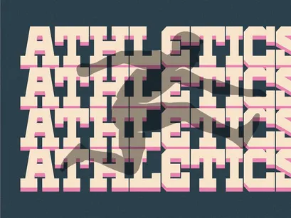 Chunky Varsity - Condensed Slab Serif Font