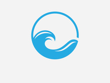 Water Wave Icon Logo Template