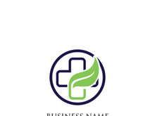 hospital logo and symbol Template, Green logo vector