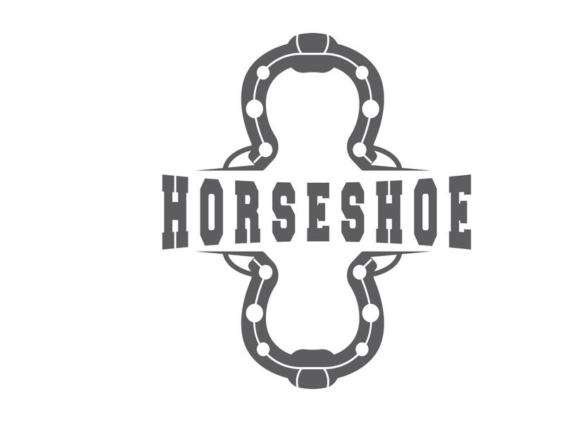 Horseshoe Logo, Horse Vector Vintage Elegant Old Retro Texsas Design