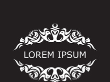 Luxury Logo template flourishes elegant ornament Fashion vector illustration