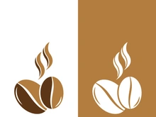 Coffee bean icon vector illustration template
