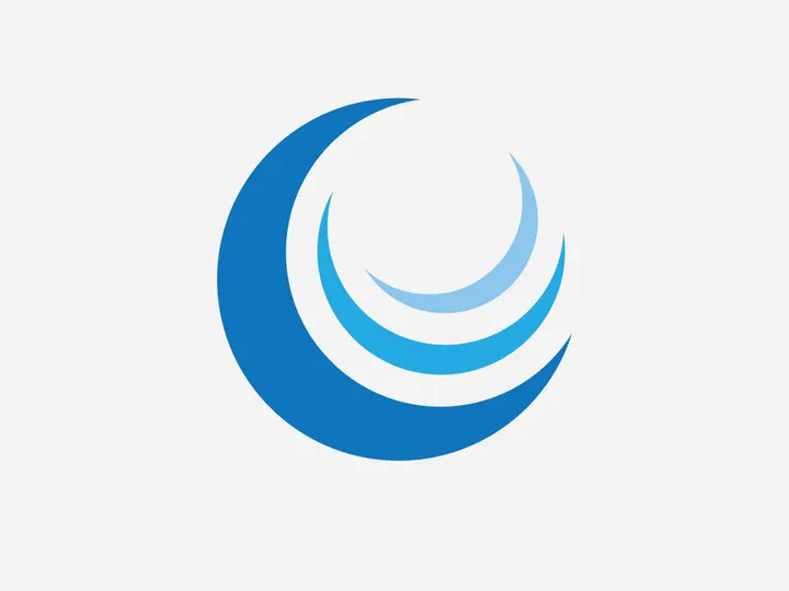 Blue Wave Logo Vector.  wAter wave illustration template design