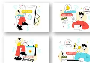10 Subscription Based Living Illustration