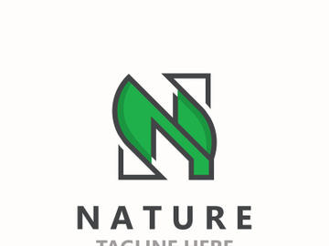 Letter N nature ecology logo with leaves suitable for business garden template preview picture