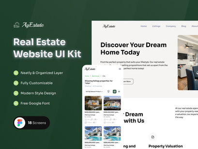 AyEstate - Real Estate Website UI Kit