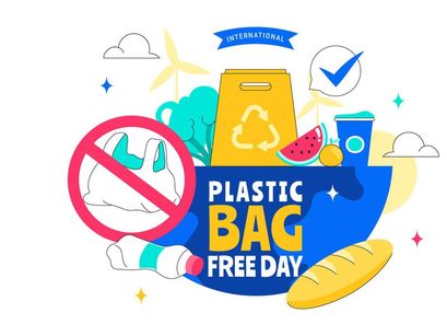 10 Plastic Bag Free Day Illustration