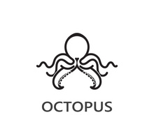 Octopus logo image design icon illustration animal vector