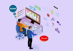 Isometric 2d modern marketing Illustration