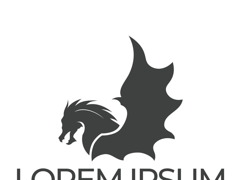 Dragon logo art illustration