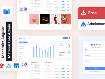Modernize Free Angular Admin Dashboard Template preview picture