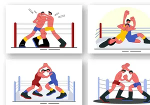 9 Wrestling Sport Illustration
