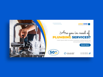 Plumbing Services Facebook Cover Banner Ver-1 preview picture