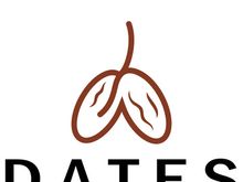 Date palm fruit plant logo design with leaves,seeds and date palm tree isolated background exotic organic plant.