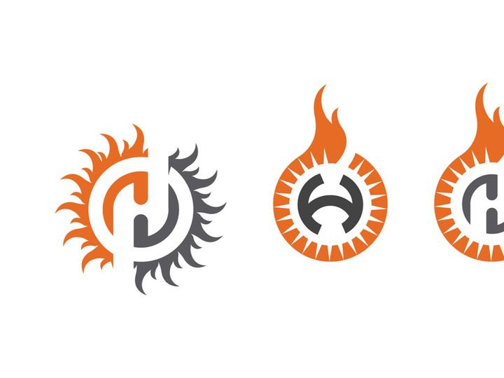 Flames Logo icon illustration vector design template