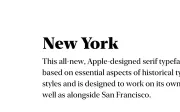 New York: Free serif font from Apple