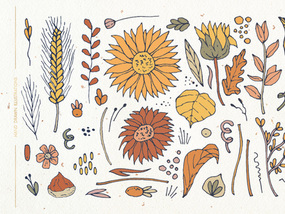 Happy Sunflowers Patterns and Illustrations
