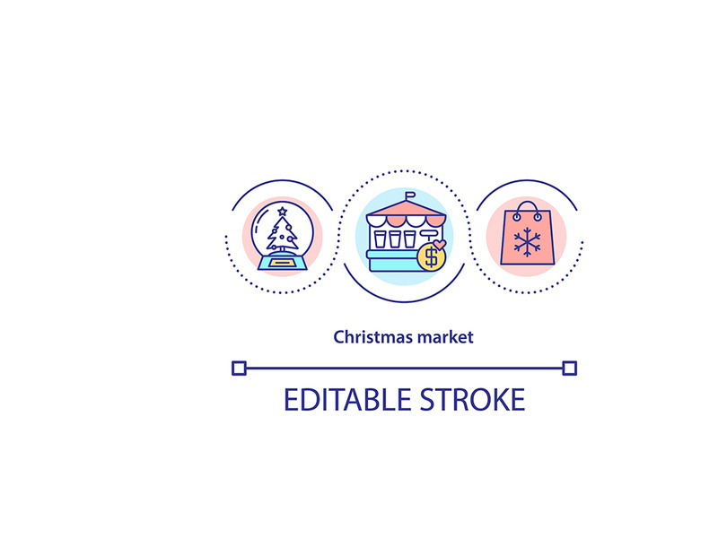 Christmas market concept icon