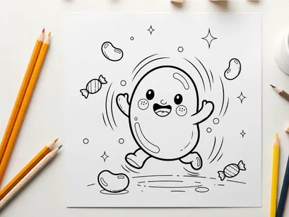 Cute ghost holding candy vector illustration flat design
