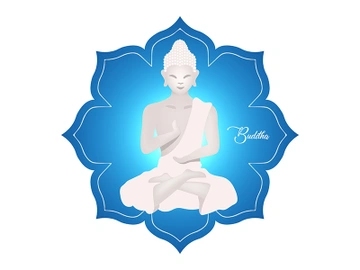 Buddha flat vector illustration preview picture
