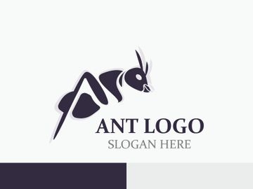 Ant logo design silhouette. Isolated animal ants on background design template vector preview picture