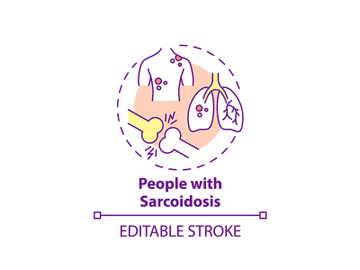 People with sarcoidosis concept icon preview picture