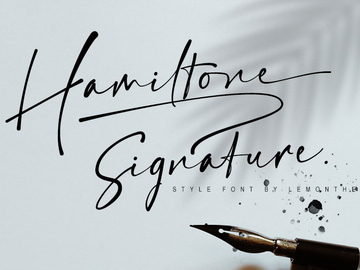 Hamiltone Signature font preview picture