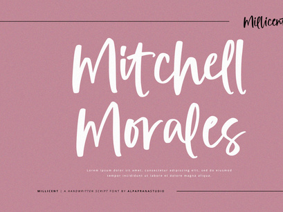 Millicent - Handwritten Script Font